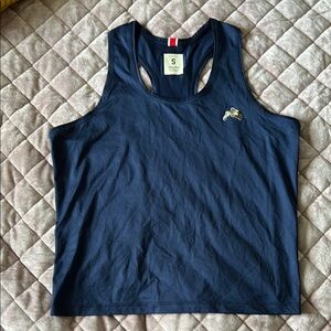 Tracksmith Twilight Crop Tank - Navy